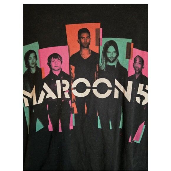 Maroon 5 Tour T-Shirt Size Small North America Black Adam Levine American Appl - Picture 3 of 4